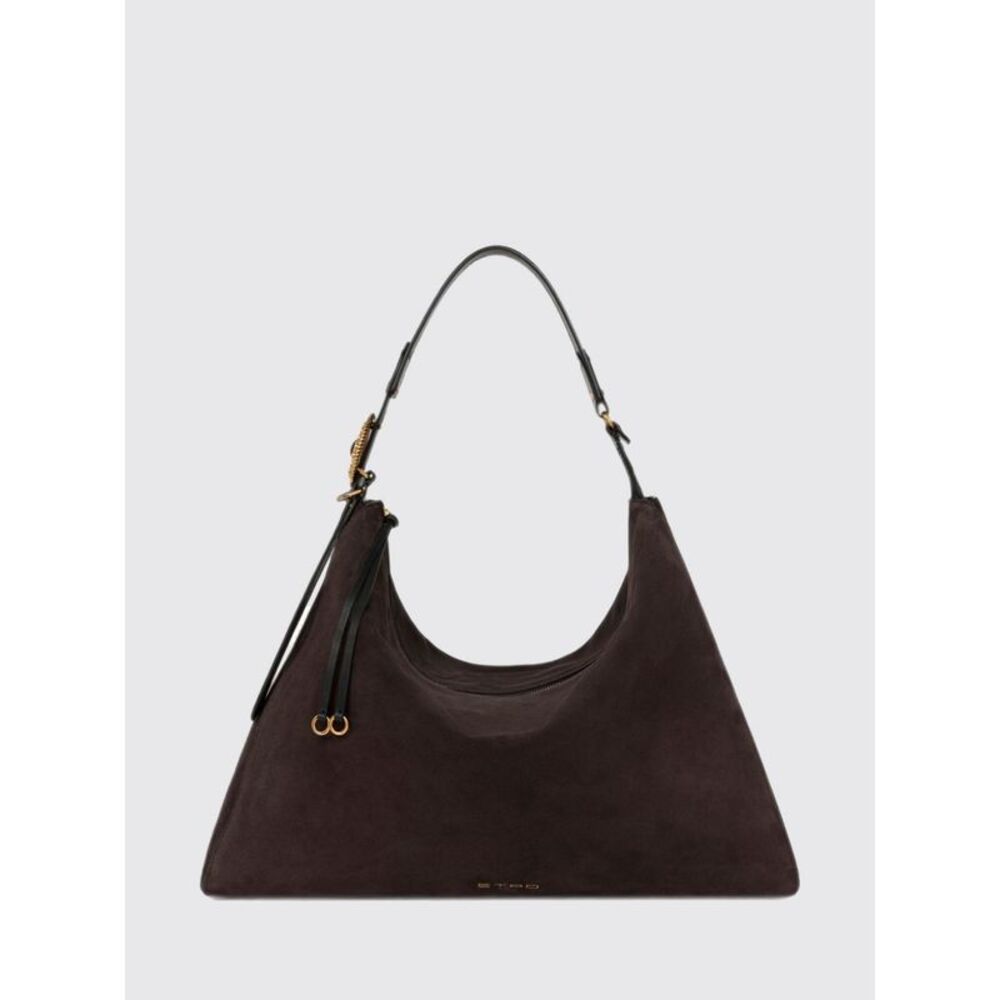 Etro Women Large Suede Tote Bag Etro With Adjustable Handle And Flared Shape